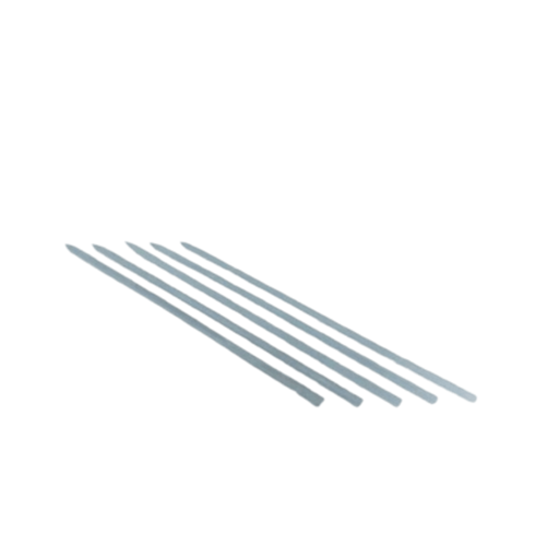 Stainless steel kebab skewers 1 cm x 46 cm, pack of 10