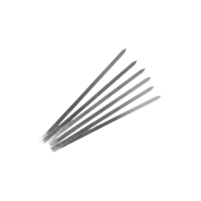 Stainless steel kebab skewers 1.5 cm x 56 cm, pack of 20