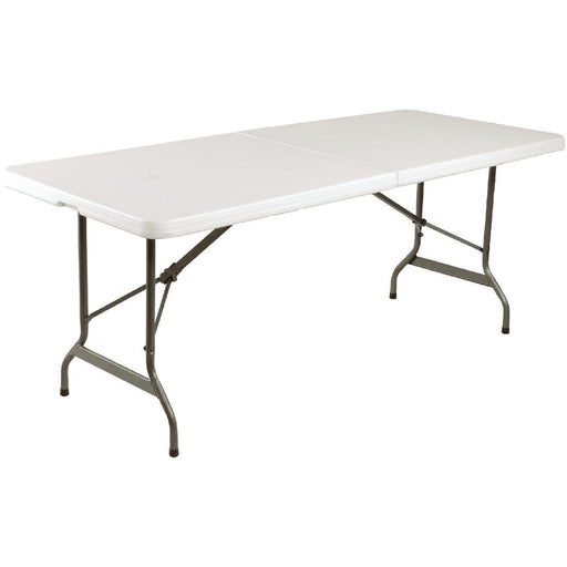 Special Offer Bolero PE Centre Folding Table 6ft with Two Folding Benches Bolero