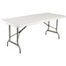 Special Offer Bolero PE Centre Folding Table 6ft with Two Folding Benches Bolero