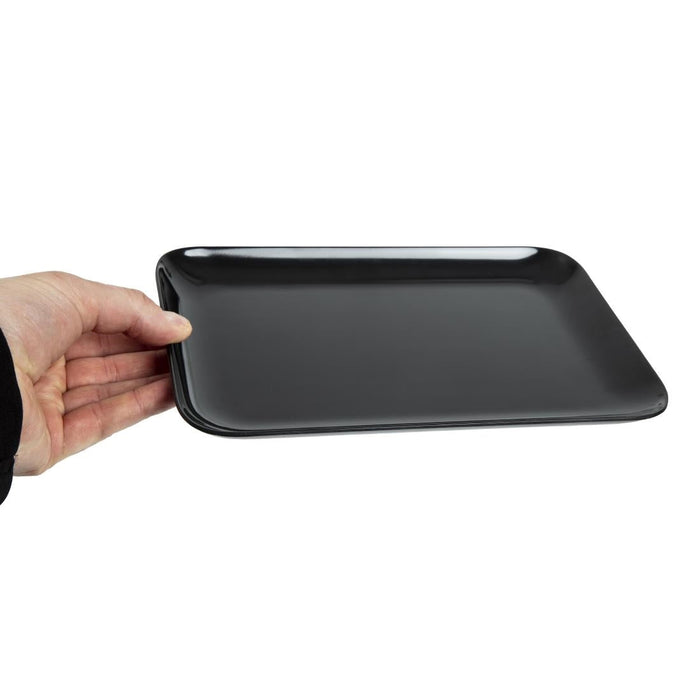 Dalebrook Melamine Small Rectangular Platter Black 240 x 160mm Dalebrook