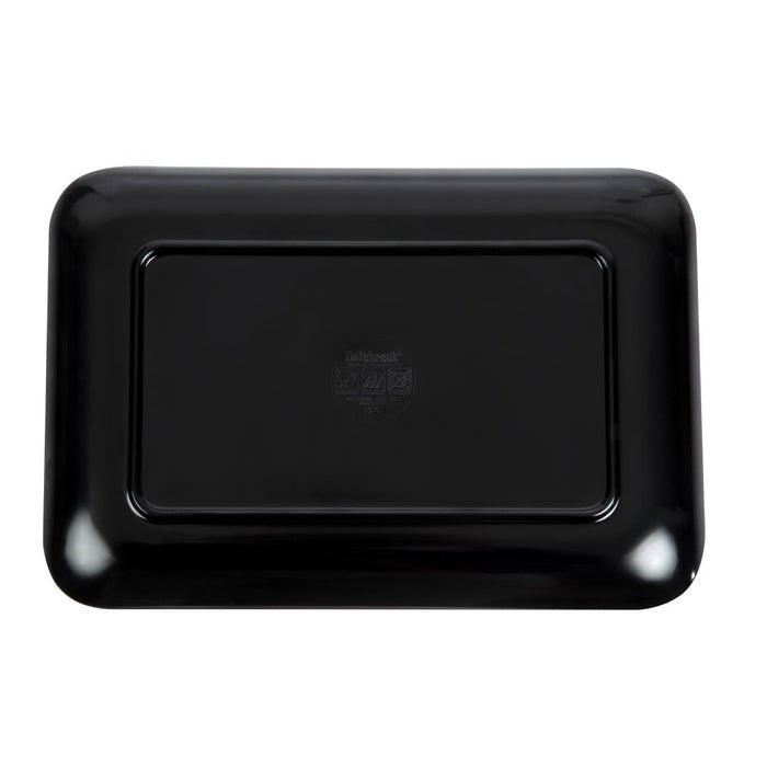 Dalebrook Melamine Small Rectangular Platter Black 240 x 160mm Dalebrook