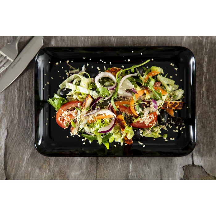 Dalebrook Melamine Small Rectangular Platter Black 240 x 160mm Dalebrook