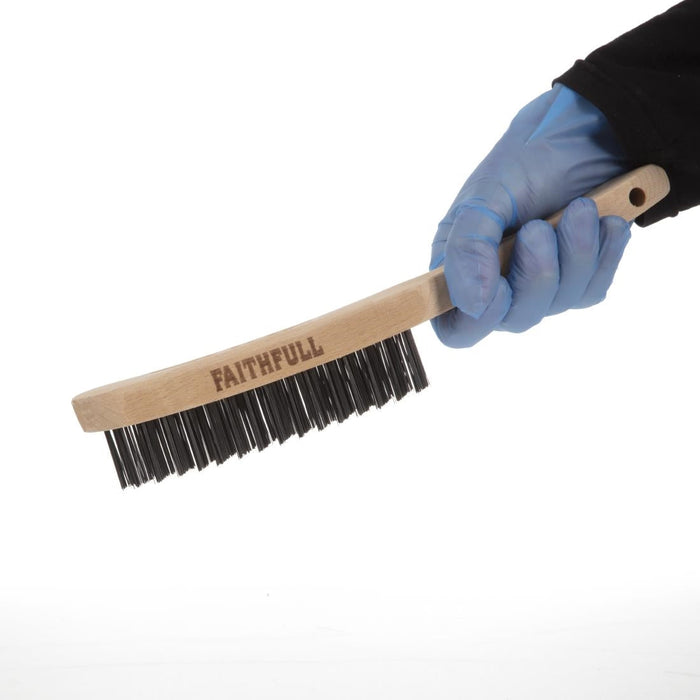 Faithfull Heavy Duty Wire Grill Brush 4 Row Faithfull