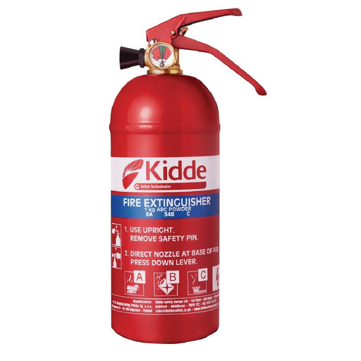 1 kg capacity. For use with: A,B, C and electrical fires