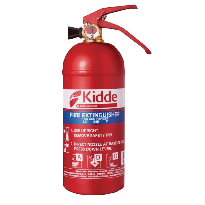 1 kg capacity. For use with: A,B, C and electrical fires