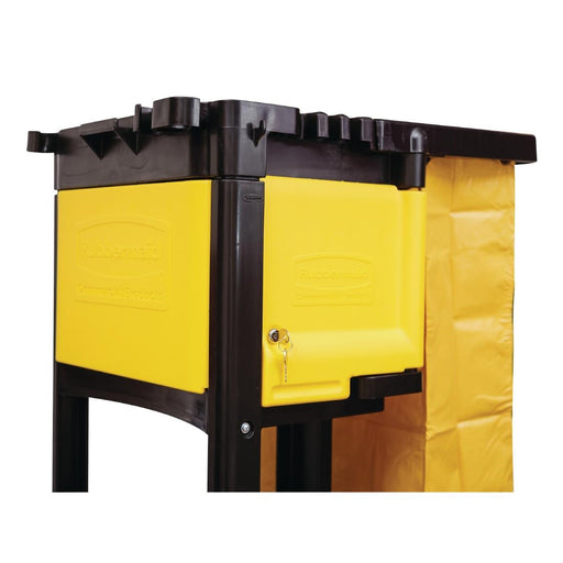 Optional locking cabinet for valuables