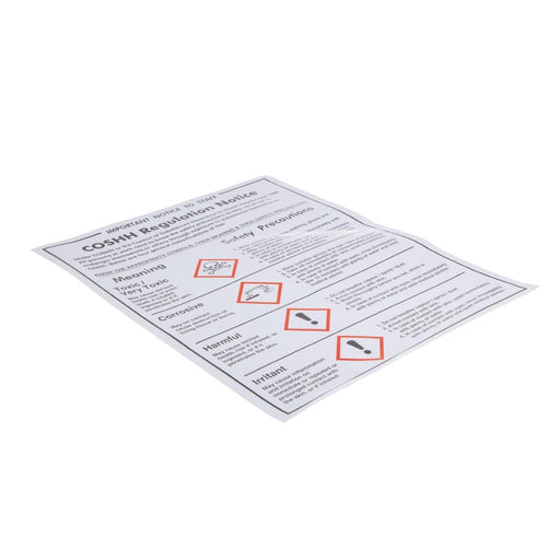 Vogue COSHH Regulations Sign Vogue