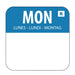 Monday - Blue. 1000 24mm labels per roll