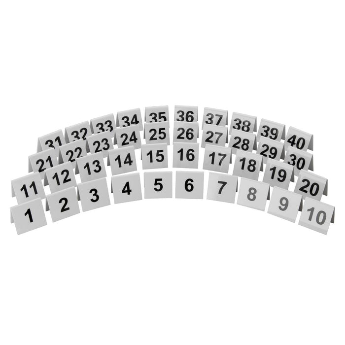 Beaumont Perspex Table Numbers 31-40 Beaumont