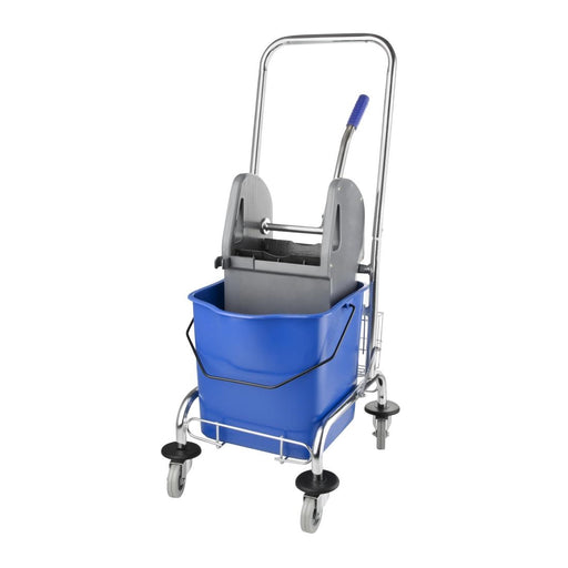 Heavy duty wringer and bucket with a strong stainless steel trolley
