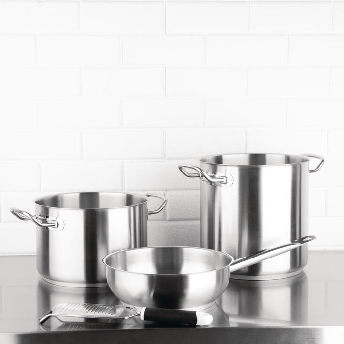 Vogue Stainless Steel Sauté Pan 24cm Vogue