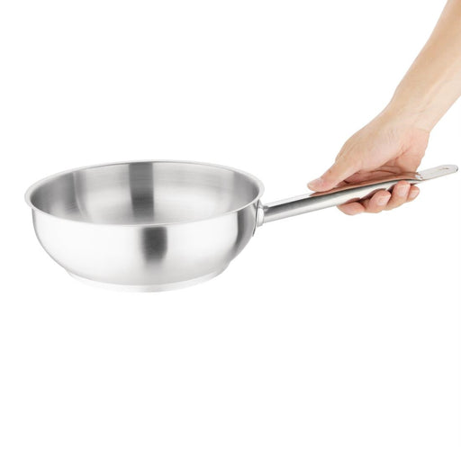 Vogue Stainless Steel Sauté Pan 24cm Vogue