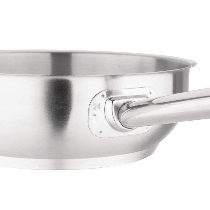 Vogue Stainless Steel Sauté Pan 24cm Vogue