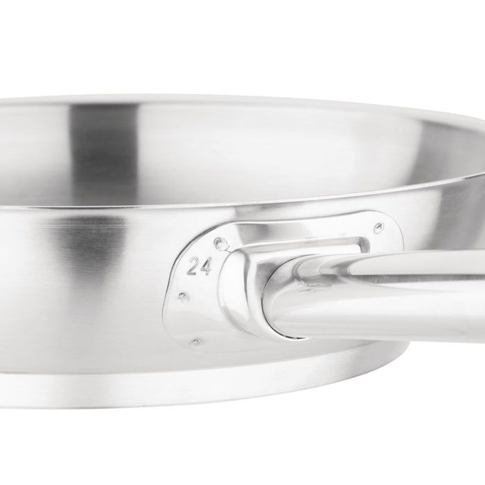 Vogue Stainless Steel Frying Pan 24cm Vogue
