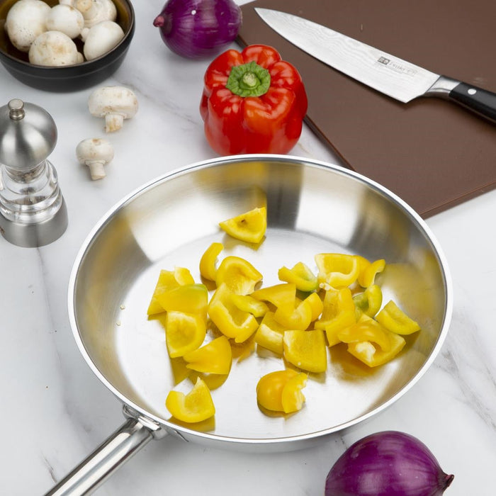 Vogue Stainless Steel Frying Pan 28cm Vogue