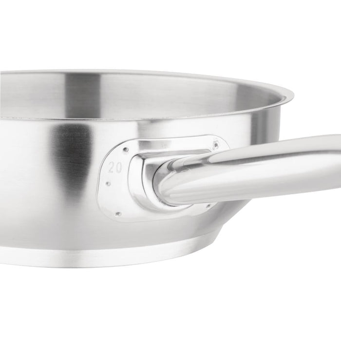 Vogue Stainless Steel Sauté Pan 20cm Vogue