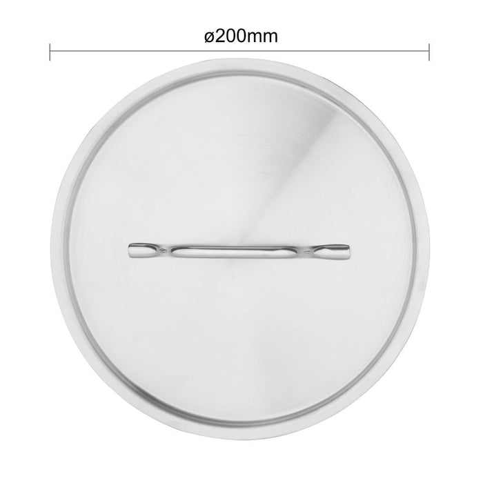 Vogue Stainless Steel Saucepan Lid 20cm Vogue