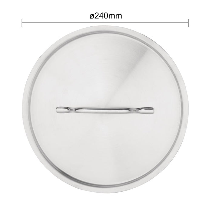 Vogue Stainless Steel Saucepan Lid 24cm Vogue