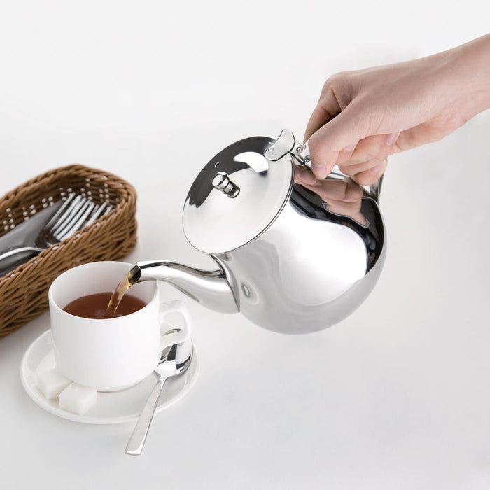 Olympia Arabian Stainless Steel Teapot 1Ltr Olympia