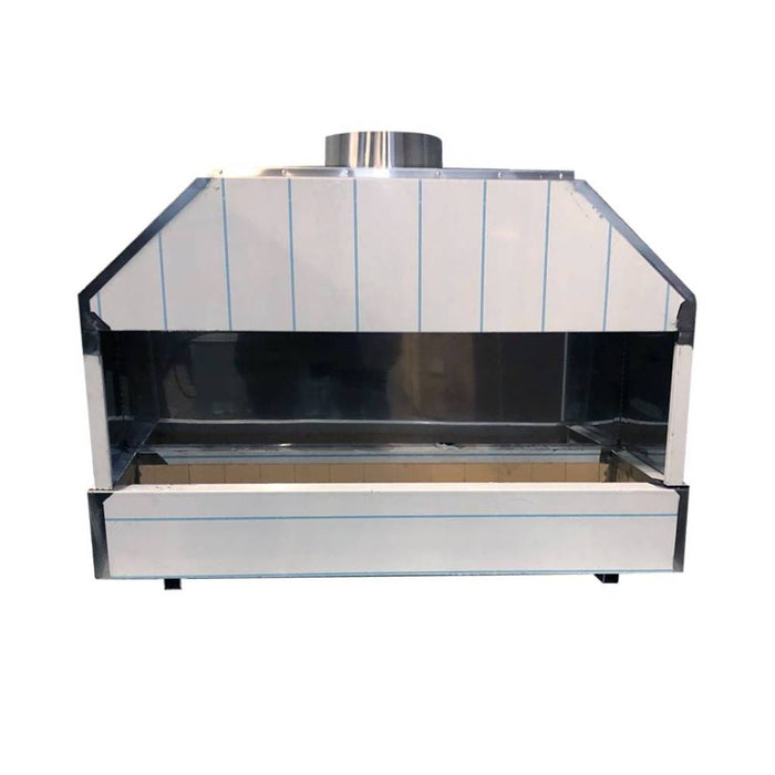 Charcoal BBQ Mangal Grill - Stainless Steel 100x45x120cm