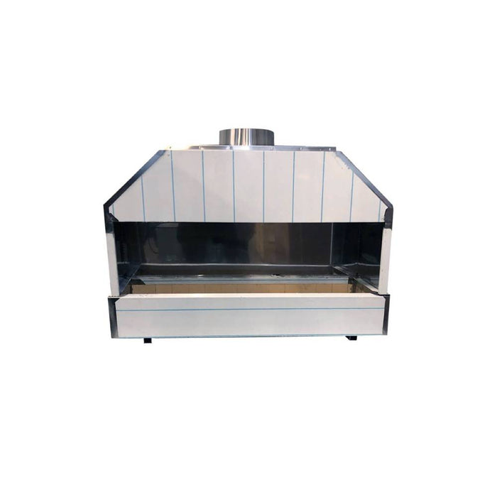 Charcoal BBQ Mangal Grill - Stainless Steel 120x45x120cm
