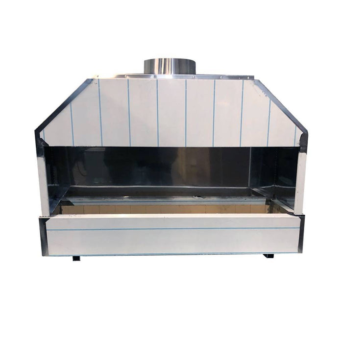 Charcoal BBQ Mangal Grill - Stainless Steel 200x45x120cm