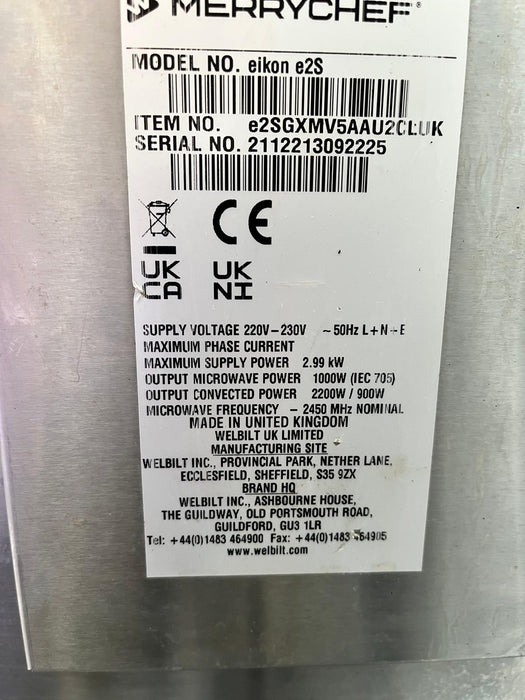 Merrychef Eikon e2s Classic High Power High Speed Oven Single Phase-Refurbished Canmac Refurbished