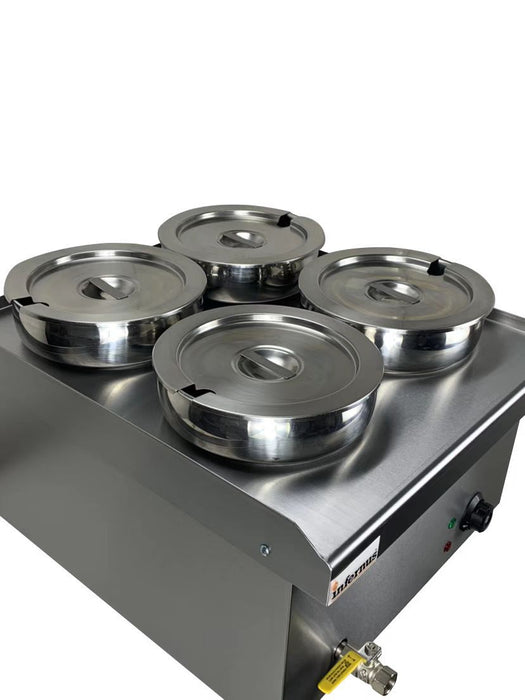 Infernus Electric Round Pot Bain Marie – 4 x 7L Pot