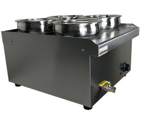 Infernus Electric Round Pot Bain Marie - 4 x 7L Pot Canmac Catering Equipment