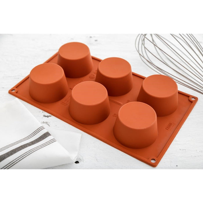 Pavoni Formaflex Silicone Muffin Mould 6 Cup Pavoni