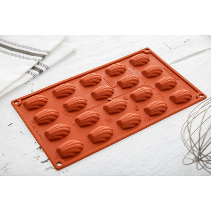 Pavoni Formaflex Silicone Non-Stick Mini-Madeleine Mould 20 Cup Pavoni