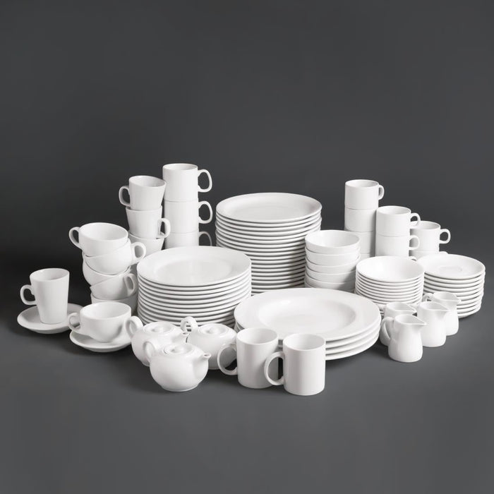 Olympia Whiteware Cappuccino Cups 10oz 284ml (12 Pack) Olympia