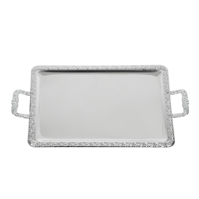 APS Stainless Steel Rectangular Handled Service Tray 600mm APS