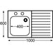 KWC DVS Self Assembly Stainless Steel Sink Right Hand Drainer 1000x600mm KWC DVS