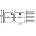 KWC DVS Self Assembly Stainless Steel Double Sink Right Hand Drainer 1500x600mm KWC DVS