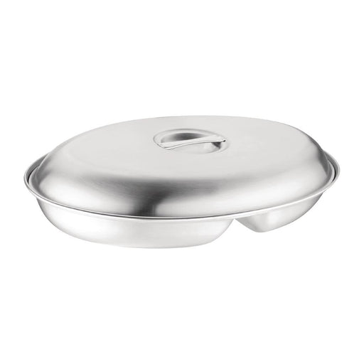 Olympia Oval Vegetable Dish with Two Compartments 252mm Olympia