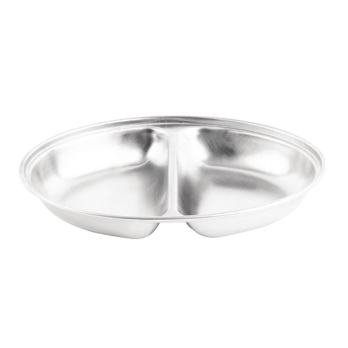 Olympia Oval Vegetable Dish Two Compartments 200mm Olympia