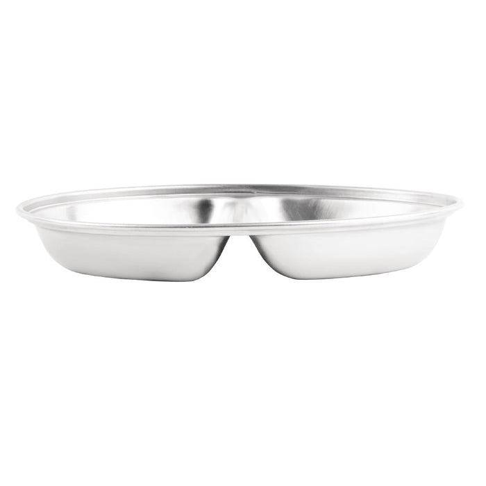 Olympia Oval Vegetable Dish Two Compartments 200mm Olympia