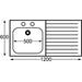 KWC DVS Self Assembly Stainless Steel Sink Right Hand Drainer 1200x600mm KWC DVS