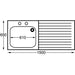 KWC DVS Self Assembly Stainless Steel Sink Right Hand Drainer 1500x650mm KWC DVS
