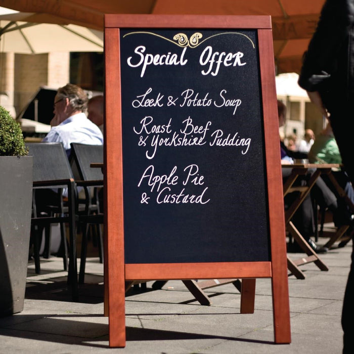 Securit Duplo Pavement Board 1350 x 700mm Mahogany Securit