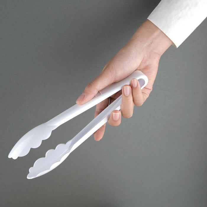 Vogue White Tongs 9" Vogue
