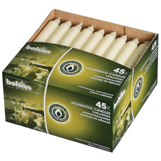 Bolsius 7" Bistro Candles Ivory (45 Pack) Bolsius