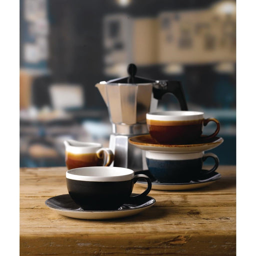 Churchill Monochrome Cappuccino Cup Onyx Black 225ml (12 Pack) Churchill