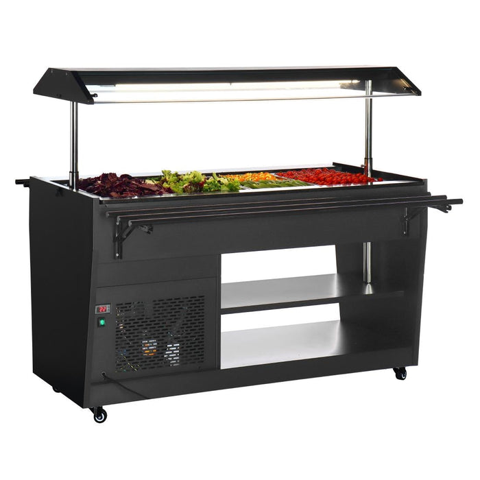 Polar G-Series Refrigerated Buffet Bar in Black Polar