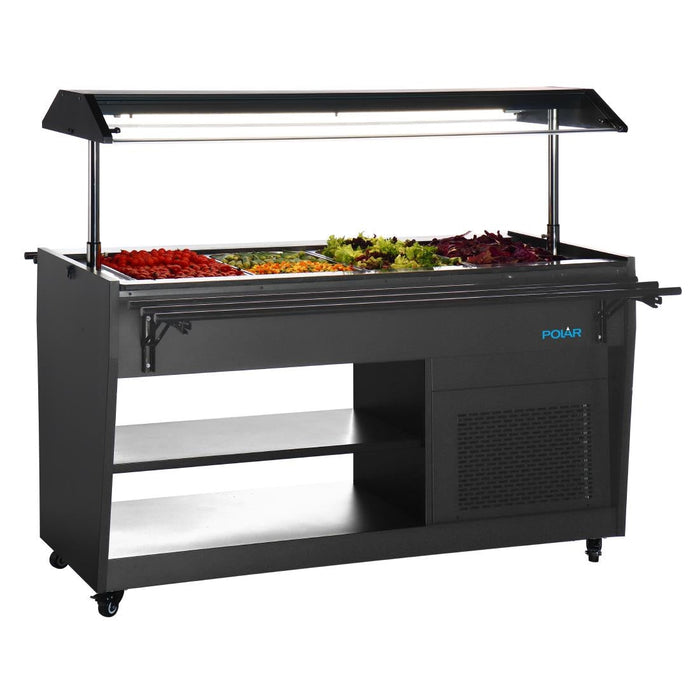 Polar G-Series Refrigerated Buffet Bar in Black Polar