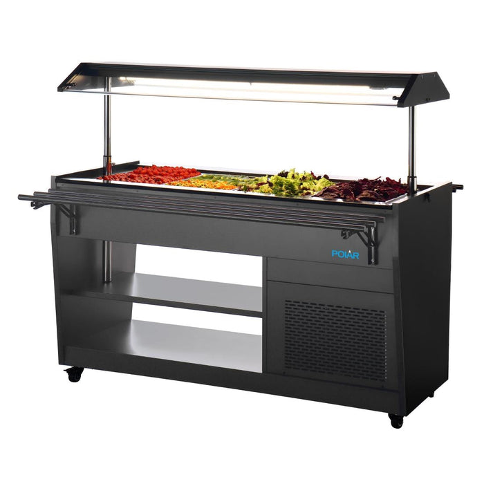 Polar G-Series Refrigerated Buffet Bar in Black Polar
