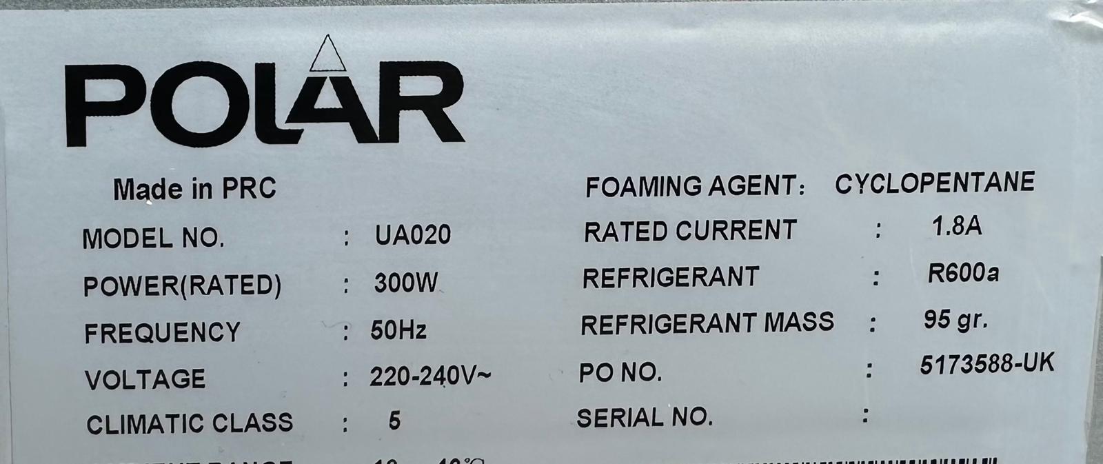 B Grade Polar U-Series Single Door and 4 Drawer Counter Fridge 358Ltr - UA020 Canmac Catering Equipment