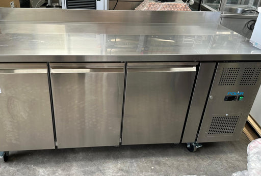 B Grade Polar U-Series Triple Door Counter Freezer with Upstand 417Ltr-DL917 Canmac Catering Equipment